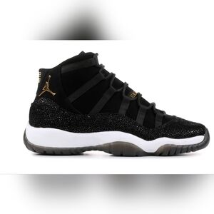 Black and Gold Air Jordan 11 Retro Premium GS Heiress Sneakers